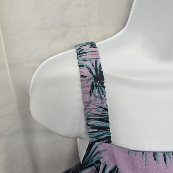 Dip Purple Blue Sleeveless Maxi Dress Beach Tropical Tiered Boho XL - Picture 3 of 11